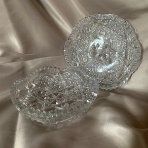 Pair of Vintage Glass Dish/ Bowl